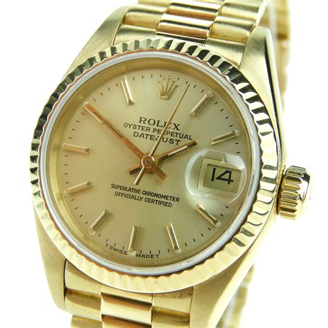 rolex lady oyster oro 18kt|rolex oyster perpetual date women's.